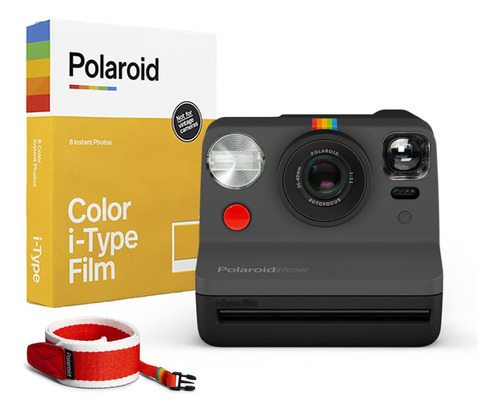 Kit Polaroid Now + Color I-type (8 Exp) + Correa Roja