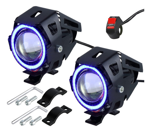 Faro Ojo Angel Led Luz Auxiliar U7 Lupa Rgb Demonio Moto