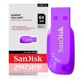 Pendrive Sandisk Ultra Shift 64gb 3.2 Gen 1 Rápido Roxo