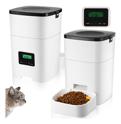 Hushee Alimentador Automatico Para Gatos, Dispensador De Com