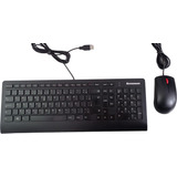 Kit Teclado + Mouse Lenovo - Usb Preto - Mostruário