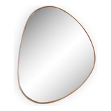 Espelho Laminado Orgânico Moldura De Madeira 3mm - 74x57 Cm