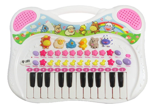 Piano Musical Teclado Fazendinha Animal Para Bebê Infantil