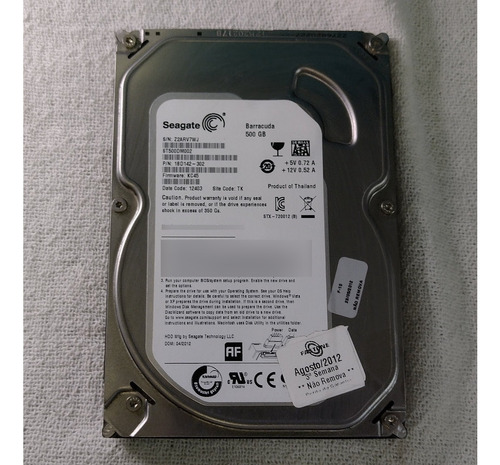 Hd Sata Seagate Barracuda 7.2k 3.5 St500dm002 Cor Prateado