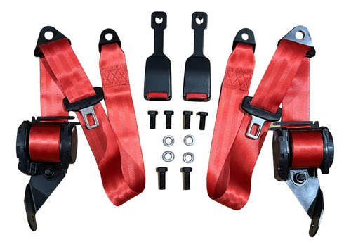 Cinturones Para Vocho Tipo Original Rojos 1974 A 2003