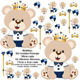 Adesivo Decorativo Quarto Menino Ursinho Urso Realeza Azul