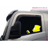 Adesivo Vidro Caminhão Carro Bart Simpson Et Seu Madruga