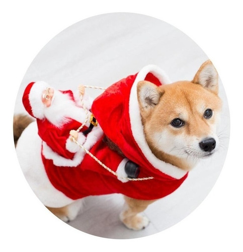 Disfraz Navidad For Mascotas Traje Montar Santa Claus L
