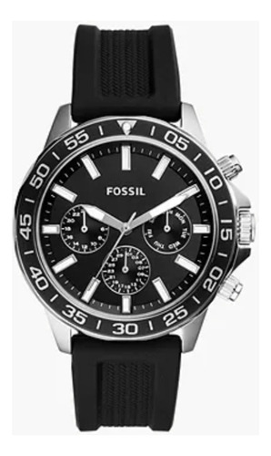 Fossil Reloj Bannon Bq2494 45mm Acero Inox Hombre,silicona 