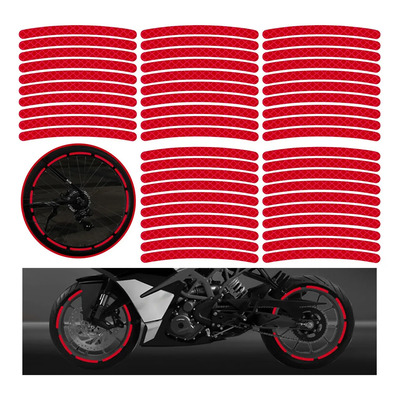 50 Pegatina Cintas Tiras Reflectivas Para Rin De Motos Coche 50pzs