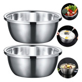 6 Bowl Tigela Bacia Europa Saladeira Com Borda Inox 26 Cm