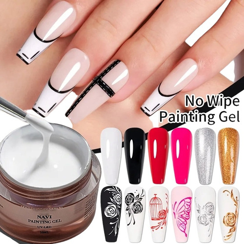 Gel Paint Navi Paris Nigth 10ml Dibujo Mano Alzada Fcnails 