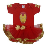 Conjunto De Tutu Mulher Ferro Pepper Stark Fantasia Menina