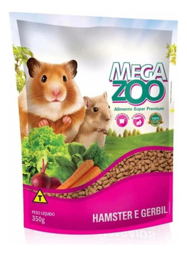 Ração Extrusada Para Hamster E Gerbil Megazoo 300g