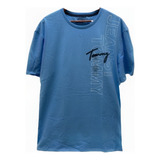 Playera Tommy Hilfiger Azul Para Hombre 78j4589