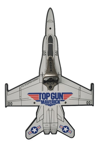 Abridor De Garrafa De Parede Decoração Top Gun Maverick Mdf