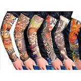 03 Pares De Manguito Tattoo Tatuagem Falsa Bike Ciclismo