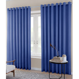 Cortina Blackout Pvc Com Tecido Voil Xadrez 2,30 X 2,80 Cor Azul-marinho