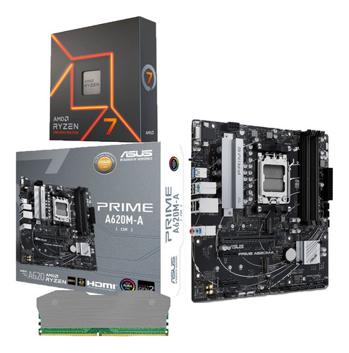 Combo Board A620m Procesador Amd Ryzen 7 7700x Ram 16gb Pc