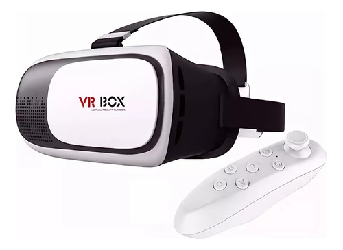 Lentes Realidad Virtual Cardboard 3d Y Vr Box + Control Bt ® Color Blanco