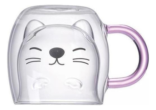 2x Taza De Cristal Con Forma De Oreja De Gato, Taza De