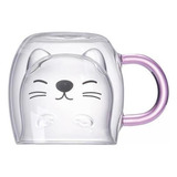 2x Taza De Cristal Con Forma De Oreja De Gato, Taza De