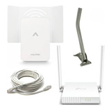 Kit Aquario Cpe-4000, Router 4g Con Wifi, Mástil Y Cable 20m