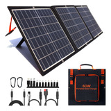 Kit De Cargador De Panel Solar Plegable Portátil De 60 W