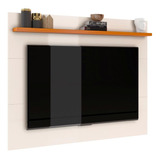 Painel Para Tv Até 50 Polegadas Astúrias 136cm Cor Off White/ Cedro