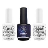 Kit Lirió Primer + Top Coat + Base Em Gel Oferta 