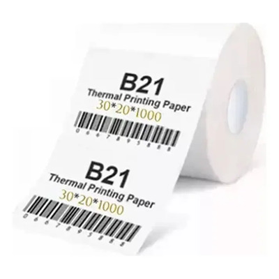 Cinta Etiquetadora Blanca Niimbot B21 5 Rollos 30x20 Mm