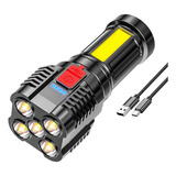 Linterna Led Recargable Usb.luces Modos Camping Hogar Emer