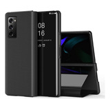 Funda Clear View Stand Para Samsung S10 Plus Negro