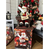Papai Noel Antigo Musical Anos 90 _ 45 Cm Altura