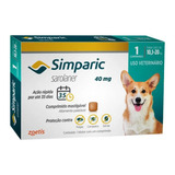 Simparic 40mg Antipulgas Cães 10 A 20 Kg 1 Comprimido