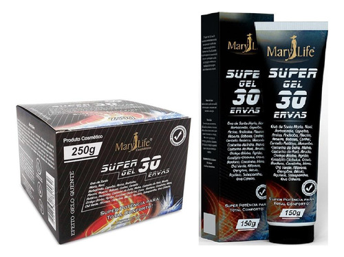 Kit 12 Super Gel 30 Ervas 250g + 1 Super Gel 30 Ervas 150g