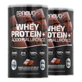 Kit 2 Whey Protein Renova Be Ácido Hialurônico Suplemento Sabor 2 - Chocolate Belga