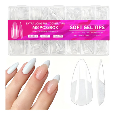 Tips Soft Gel Uñas Postizas Diferentes Modelos 600pzs Obp Color Gota De Agua | MercadoLibre