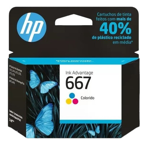 Cartucho De Tinta Hp 667 Colorido Advantage Original