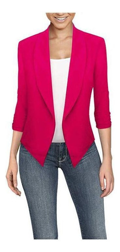 Cómodo Blazer Suéter Saco Casual Manga 3,4 Mujer