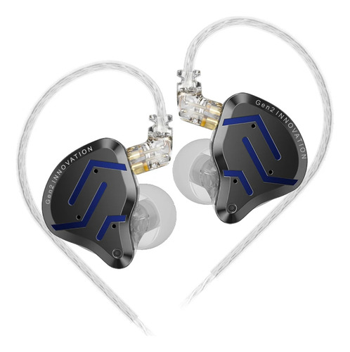 Audífonos Kz Zsn Pro 2 Negro Y Azul Sin Micrófono 