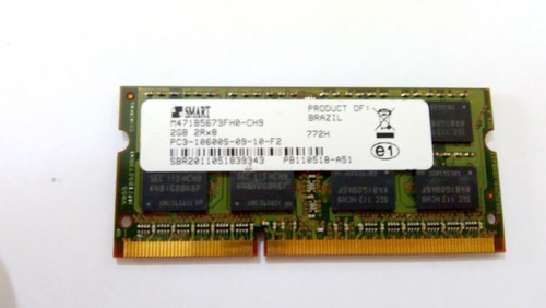 Memoria 2 Gb Smart 2rx8 Ddr3 1333mhz