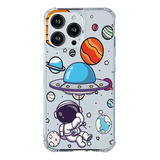 Case Funda Protector De Astronauta Transparente Para iPhone 