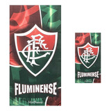 Kit 1 Toalha D Banho + Toalha Rosto Fluminense Personalizada