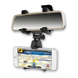 Soporte Celular Retrovisor Auto Gps Rotacion 180 Grados