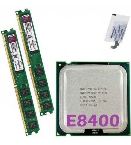 Kit Memória Ddr2 800mhz 4 Gb + Cpu Core 2 Duo E8400 3 Ghz