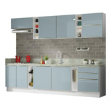 Madesa Gabinete Cocina Completa 300cm Lux Sabrina Blanc/gris