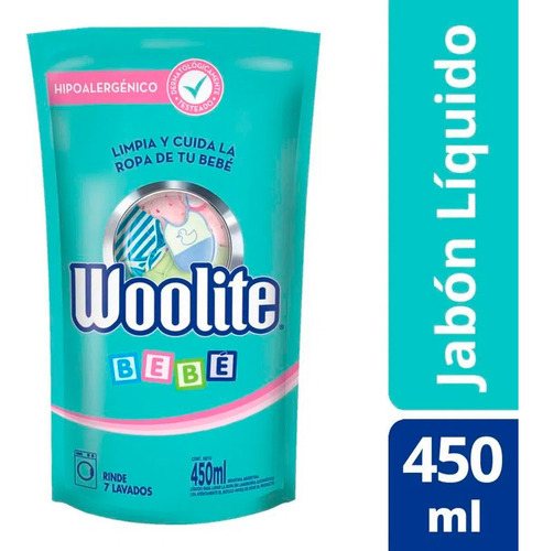 Woolite Jabón Líquido Bebé 450ml Doypack X 6 Und