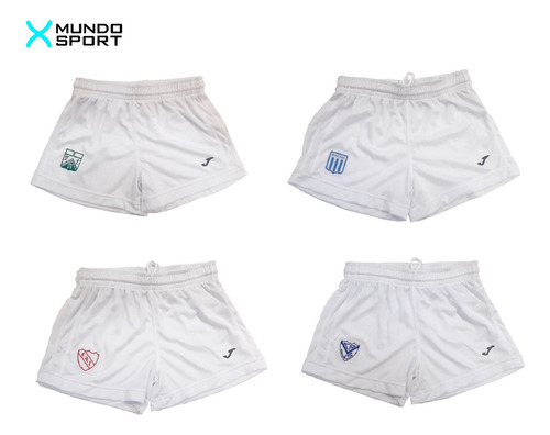 Short Niño Joma Blanco Liso Ferro Racing Velez Independiente