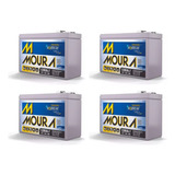 Kit 4 Bateria Vrla Moura 7ah 12mva7 No-break/alarme-cerca-cy